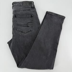 American Eagle Gray High Rise Mom Jeans - Size 4
